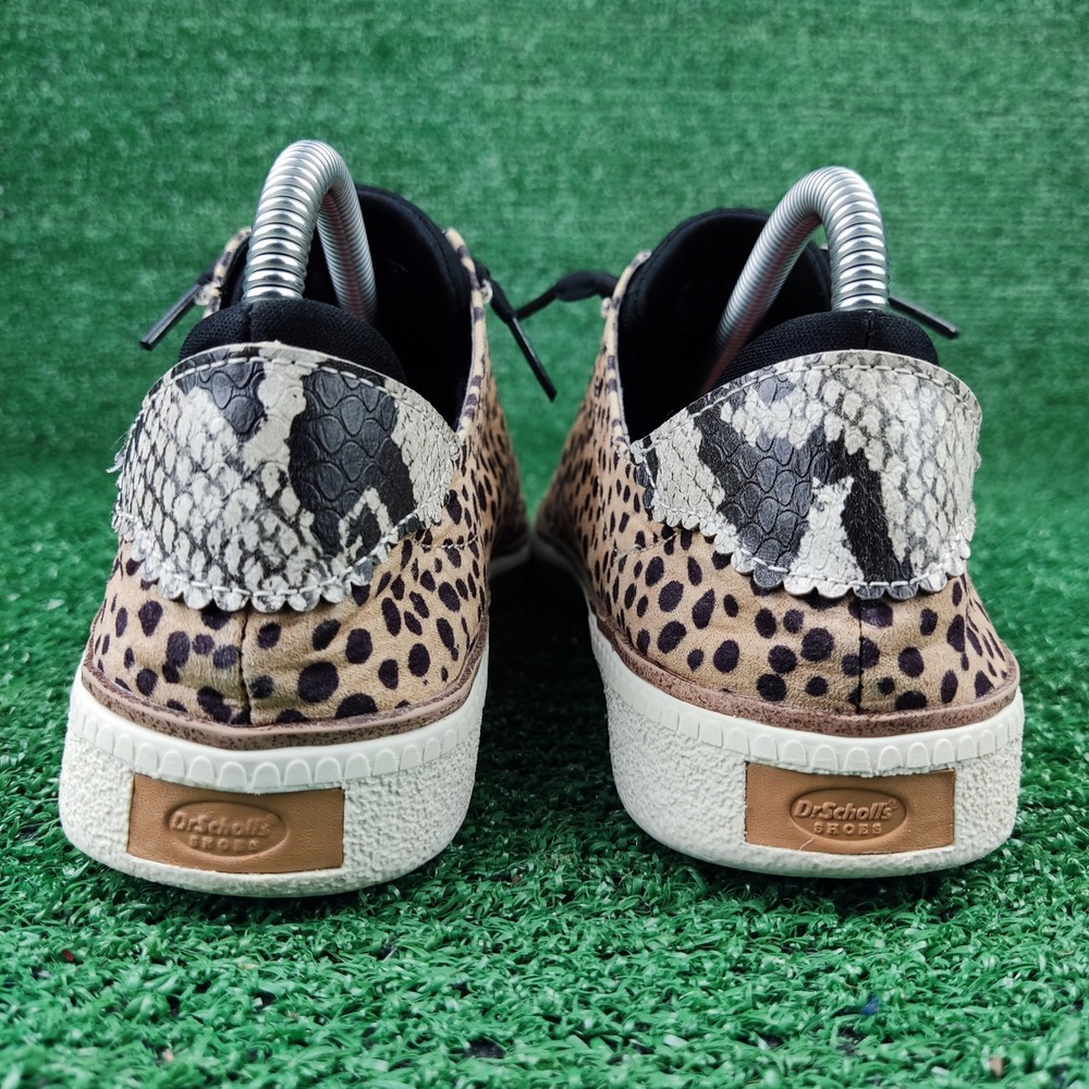 Dr Scholls Sneakers Women 8 Brown Sweet Kicks Leopard Print Animal Low Top Shoes - Picture 5 of 9